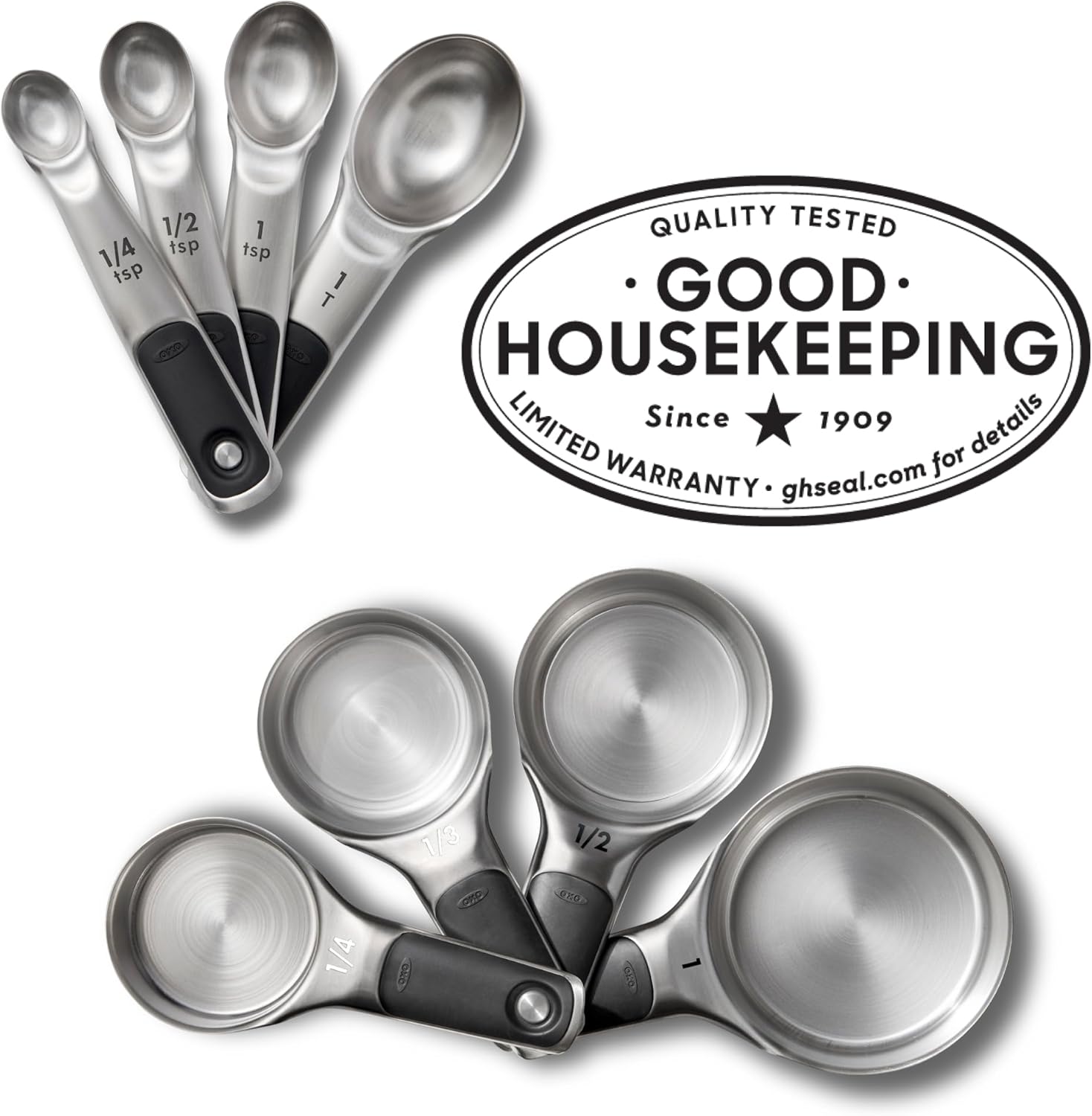 Stainless Steel Measuring Cups Set – 4 Piece Kitchen Baking & Cooking Cups
