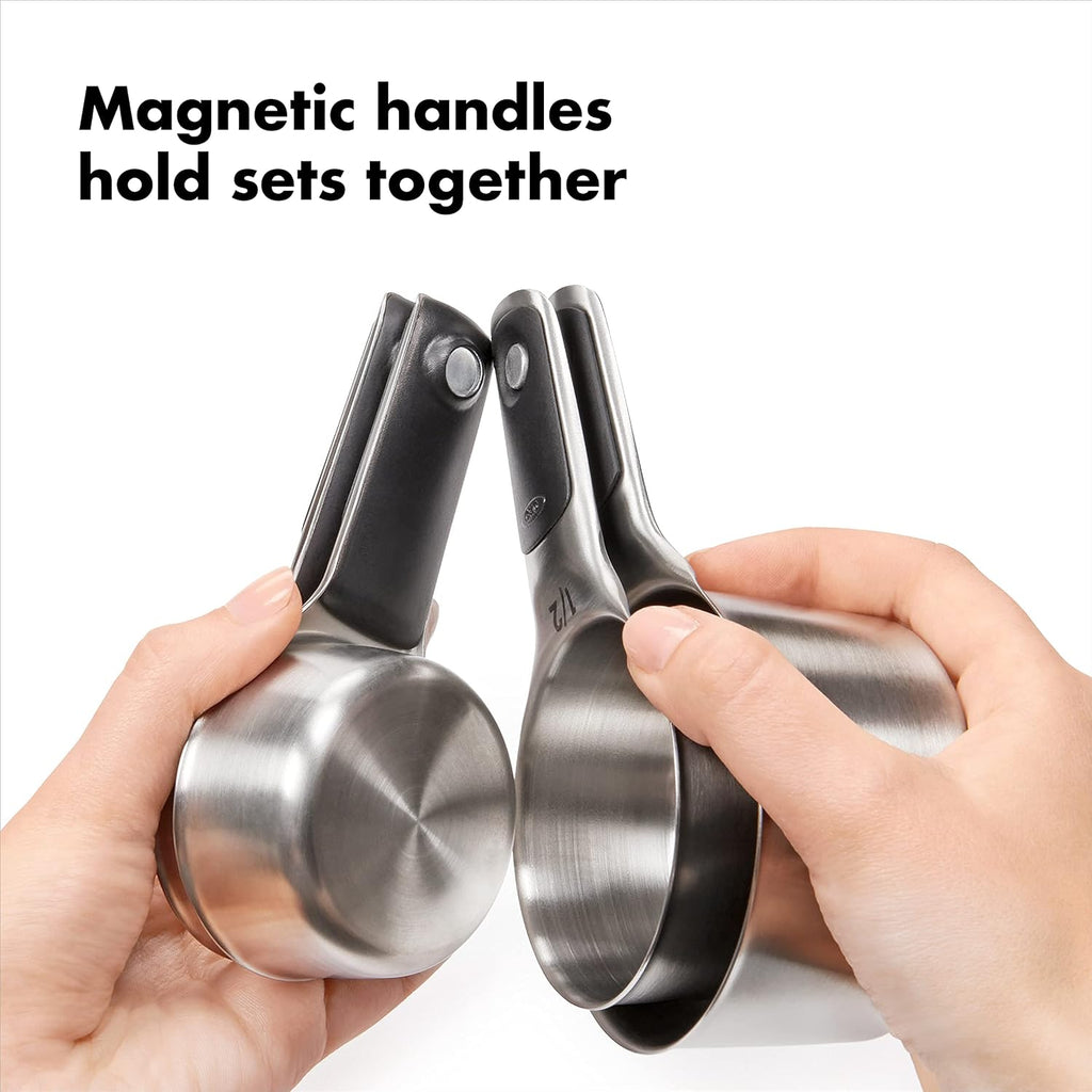 Stainless Steel Measuring Cups Set – 4 Piece Kitchen Baking & Cooking Cups