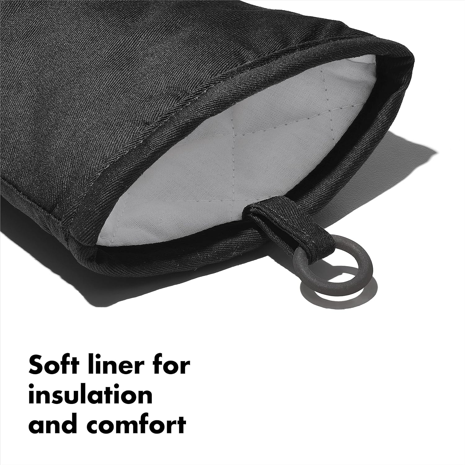 Heat Resistant Black Oven Mitt | Non-Slip Silicone Grip Kitchen Glove for Baking, Cooking & BBQ