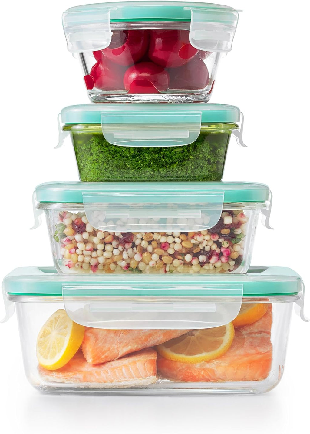 12-Piece Airtight Food Storage Container Set | Leakproof Seal Plastic Containers for Pantry, Kitchen Organization & Meal Prep