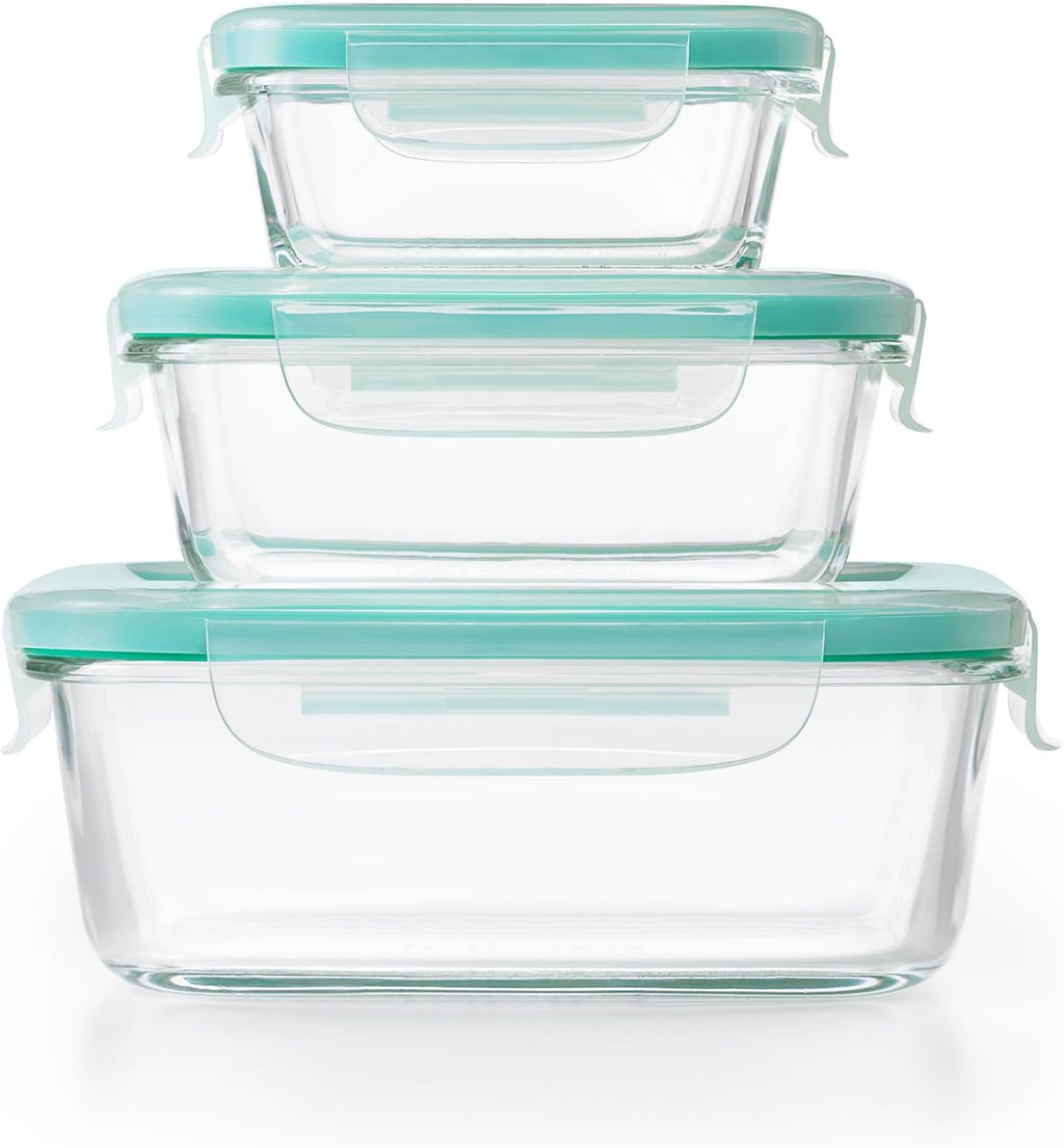 12-Piece Airtight Food Storage Container Set | Leakproof Seal Plastic Containers for Pantry, Kitchen Organization & Meal Prep